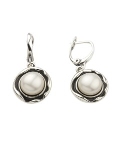 Silver earrings with pearls K 1852 Pearl