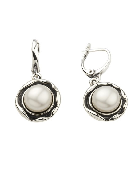 Silver earrings with pearls K 1852 Pearl