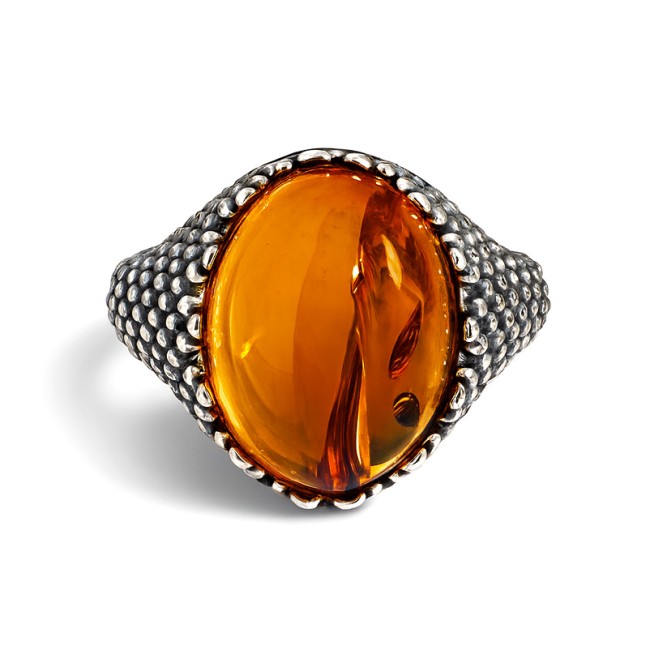 Silver ring PK 2022 amber