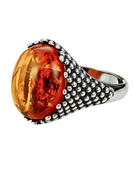 Silver ring PK 2022 amber