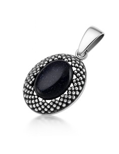Sterling silver pendant with blue goldstone (Noc Kairu) W 2022