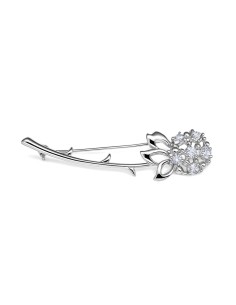 Sterling silver brooch with cubic zirconia B 145 | Polcarat Design