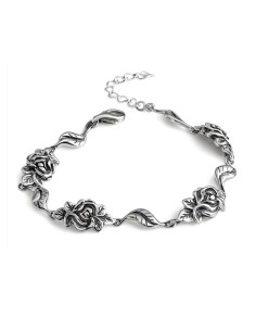 Silver bracelet with rhombus weave L 401 Polcarat Design