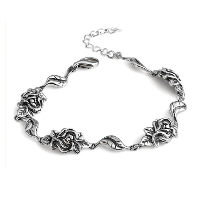 Sterling silver rose bracelet L 1571 | Polcarat Design