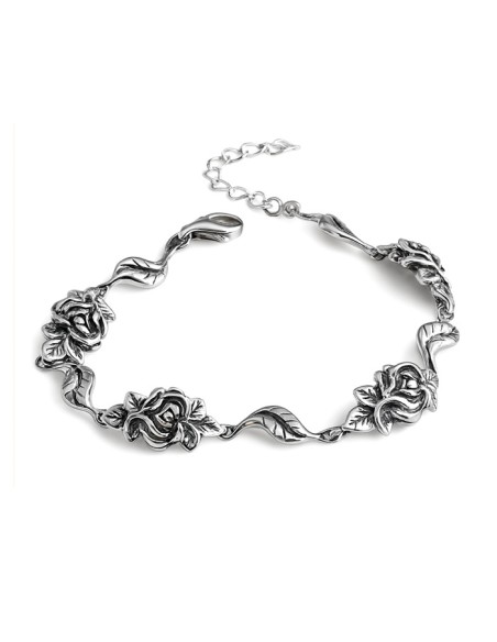 Silver bracelet with rhombus weave L 401 Polcarat Design