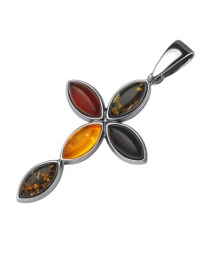 Wisiorek srebrny z bursztynami WA 007