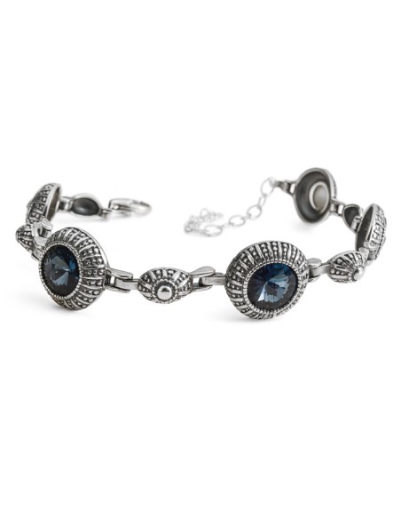 Srebrna bransoletka z kryształami Swarovski L 1850|Polcaratdesign.pl Biżuteria