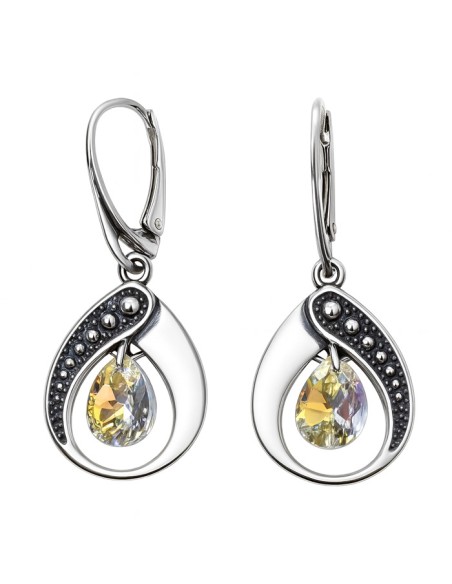 Swarovski K 1502 Crystal Silver Earrings (Large)