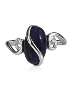 Sterling silver ring with blue goldstone (Noc Kairu) PK 1663 2