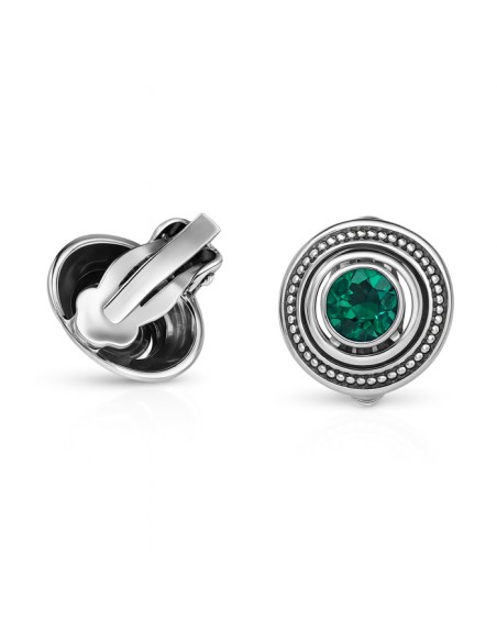 Rhodium-plated clips with Swarovski crystals KL 1894