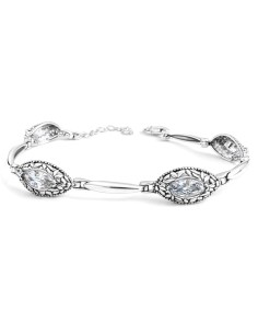 Silver bracelet with zircons L 1937