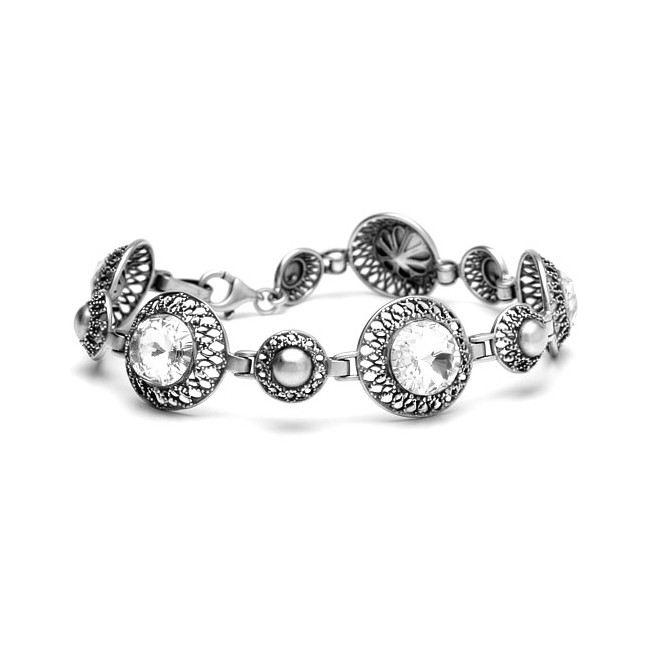 Silver bracelet with Swarovski crystals L 1914