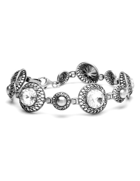 Silver bracelet with Swarovski crystals L 1914