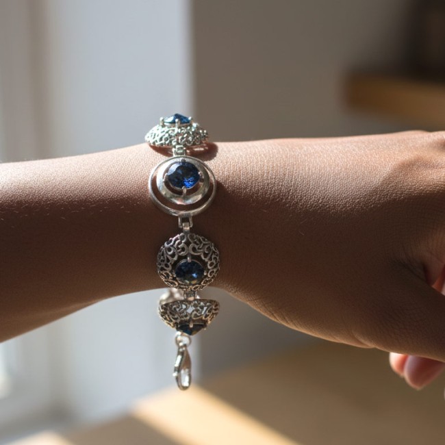 Srebrna bransoletka Swarovski L 1964|Polcaratdesign.pl Biżuteria