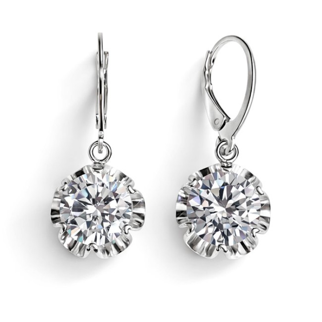 Silver Zirconia Earrings K 954