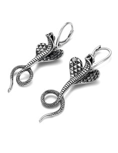 Sterling silver cobra earrings K 1715 | Polcarat Design 2