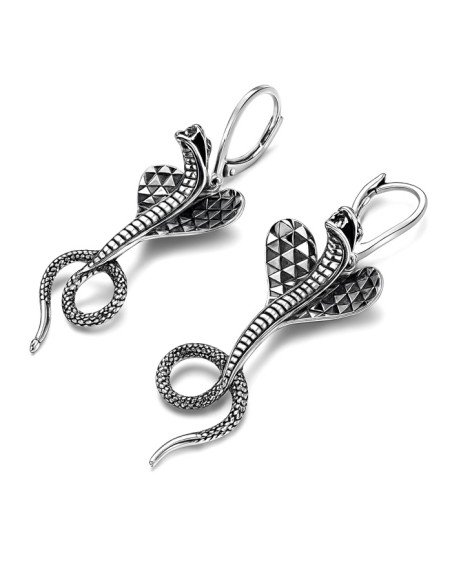 Sterling silver cobra earrings K 1715 | Polcarat Design