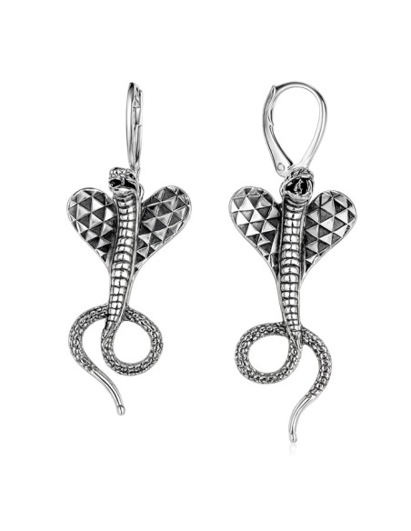 Sterling silver cobra earrings K 1715 | Polcarat Design