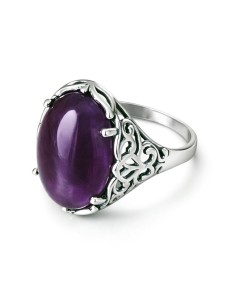 Sterling silver ring with amethyst PK 2166 | Polcarat Design