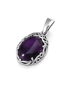 Sterling silver pendant with amethyst W 2166 | Polcarat Design