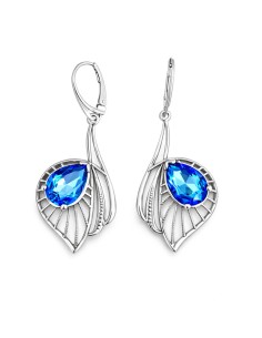 Swarovski K 1644 Silver Crystal Earrings