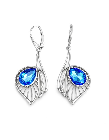 Swarovski K 1644 Silver Crystal Earrings