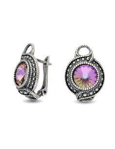 Silver earrings with Swarovski crystal K3 1897