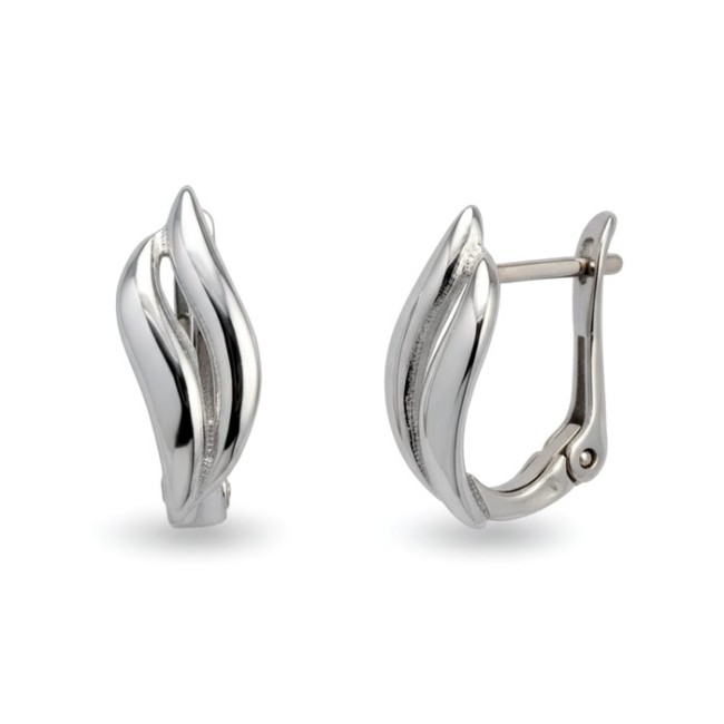 Rhodium plated silver earrings K3 1180