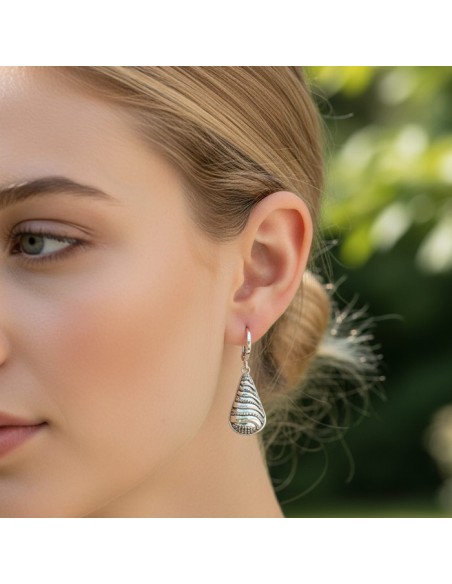 K 1757 oxidized silver earrings