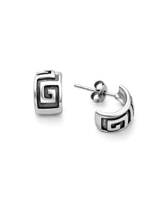 Silver stud earrings rounded 'Greek' KST 1195