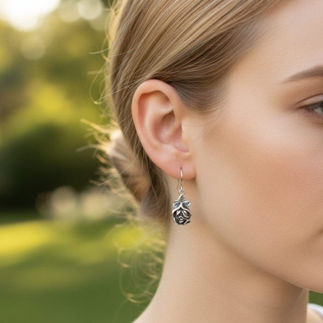 Silver earrings K2 1571