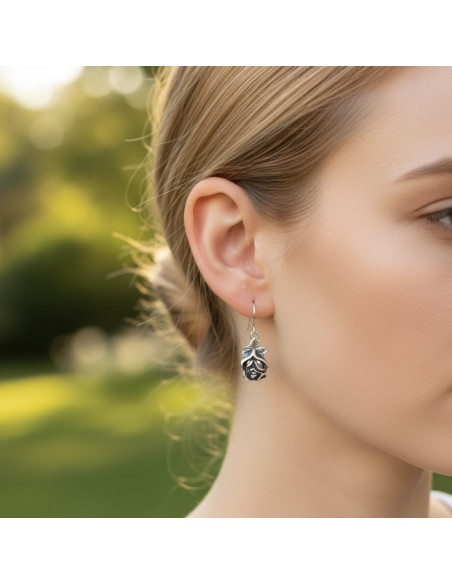 Silver earrings K2 1571