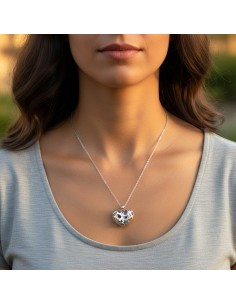 Silver heart pendant 'Numbers' W 1220 2