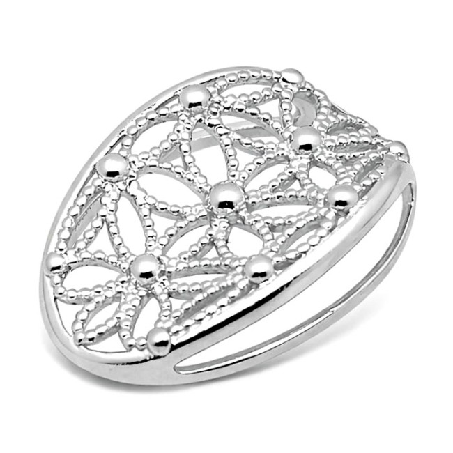 Silver rhodium-plated pendant W 1890