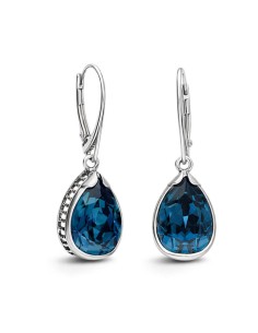 K 1595 Polcarat Design Silver Crystal Earrings