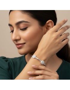 Silver rhodium-plated bracelet with cubic zirconia L 1889 2