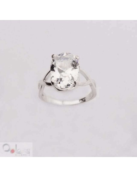 Srebrny pierścionek z cyrkonią PK 378