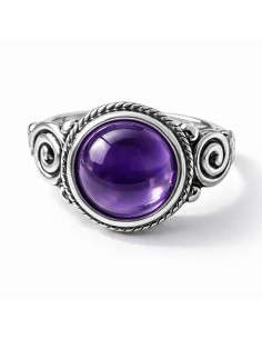 Sterling silver ring with amethyst PK 2154 | Polcarat Design 2