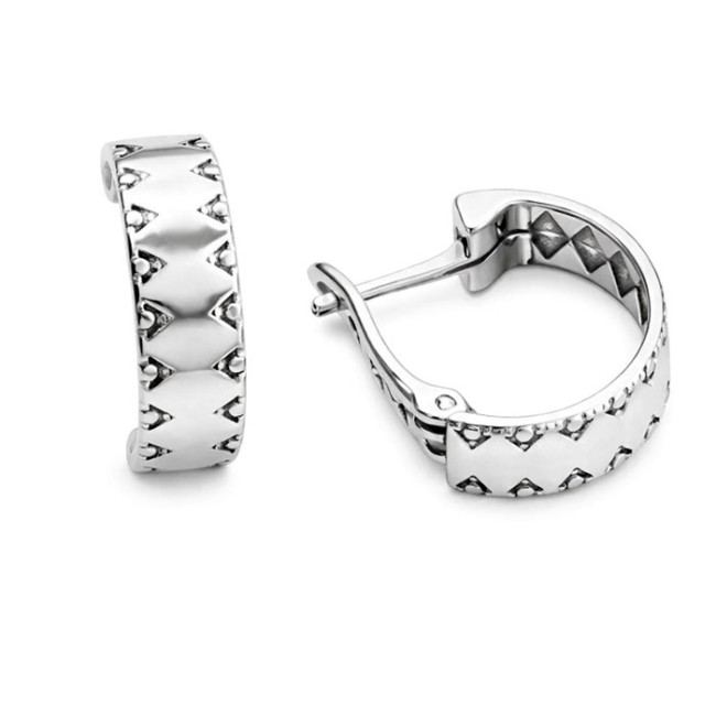 Silver oxidized earrings K3 1141