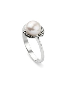 Silver pearl ring PK 1883