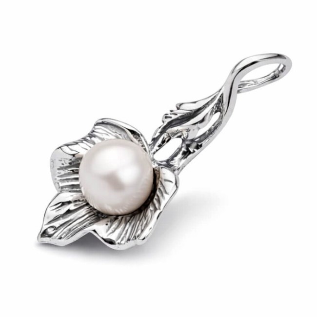 Silver pendant with pearl W 1557