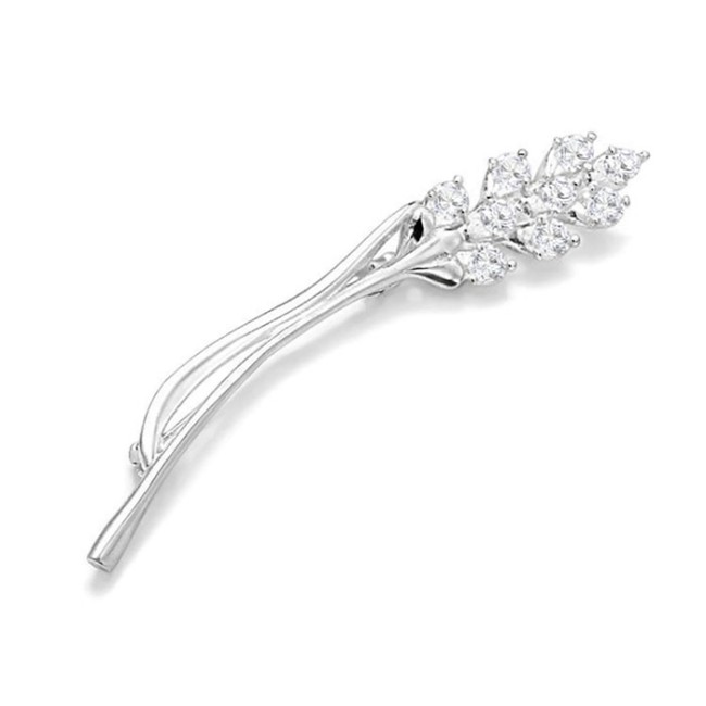 Silver brooch with zircons B 141