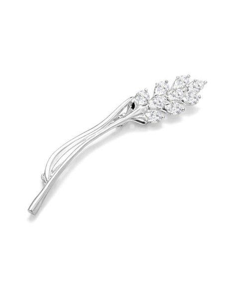 Silver brooch with zircons B 141