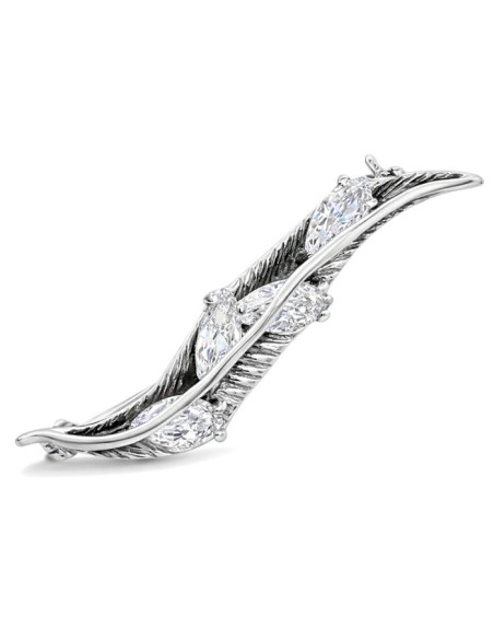 Silver brooch decorated with zircons B 147