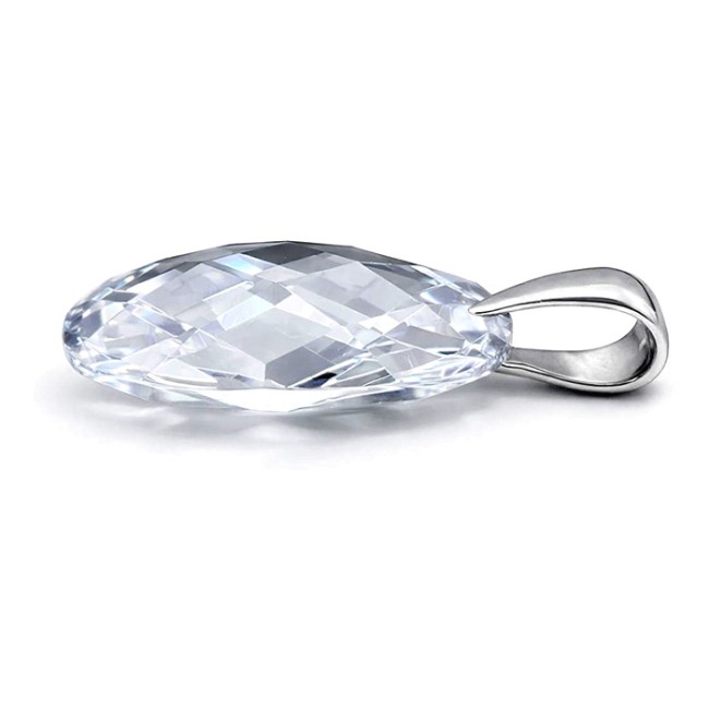 Oxidized silver pendant zircons W 1137