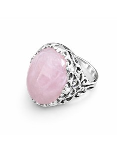 Sterling silver ring with rose quartz PK 441 | Polcarat Design