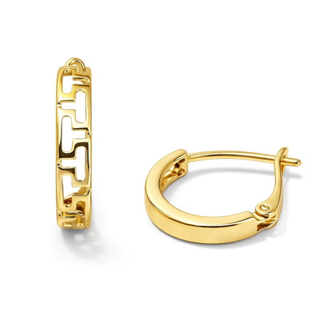 Gold plated silver earrings K3 1162