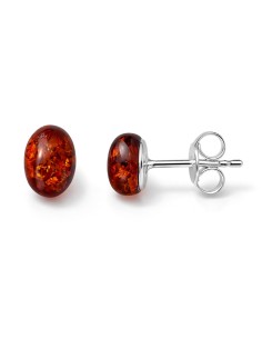 Silver earrings with amber KA 039 Polcarat Design