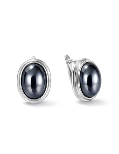 Sterling silver earrings with striped flint K3 585 | Polcarat Design