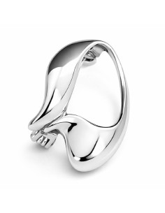 Minimalist sterling silver brooch without stones B 21 2